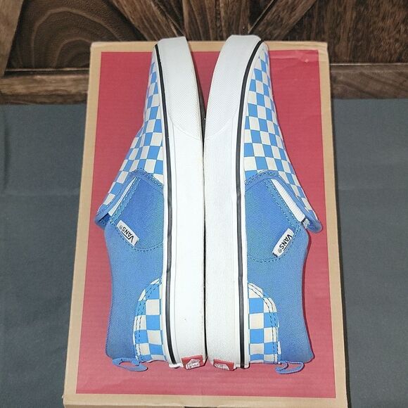 Vans Classic Slip On Checkerboard Shoes Size 5.5 Youth / Women 7 - Picture 9 of 13